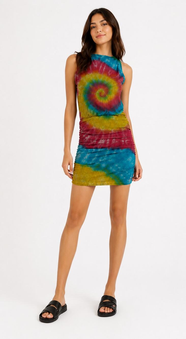 NEW n:Philanthropy Majorca Tie Dye Dress Size Medium USA Made Boho Hippie